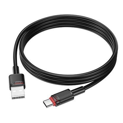 USB-A - USB-C Borofone BX110 Beneficio adat- és töltőkábel, 18W, 1m, Fekete