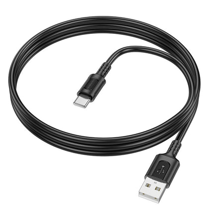 USB-A - USB-C Borofone BX111 Feliz adat- és töltőkábel, 20W, 1m, Fekete
