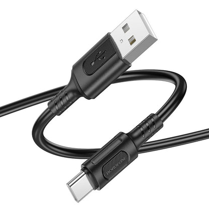 USB-A - USB-C Borofone BX111 Feliz adat- és töltőkábel, 20W, 1m, Fekete
