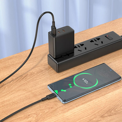 USB-A - USB-C Borofone BX111 Feliz adat- és töltőkábel, 20W, 1m, Fekete