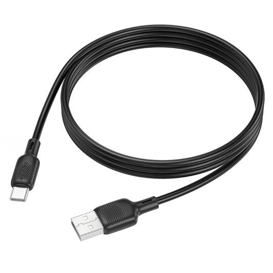 USB-A - USB-C Borofone BX113 Lenny adat- és töltőkábel, 18W, 1m, Fekete