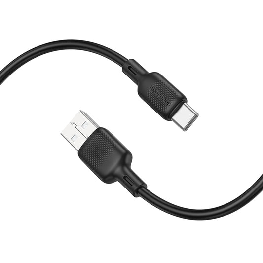 USB-A - USB-C Borofone BX113 Lenny adat- és töltőkábel, 18W, 2m, Fekete
