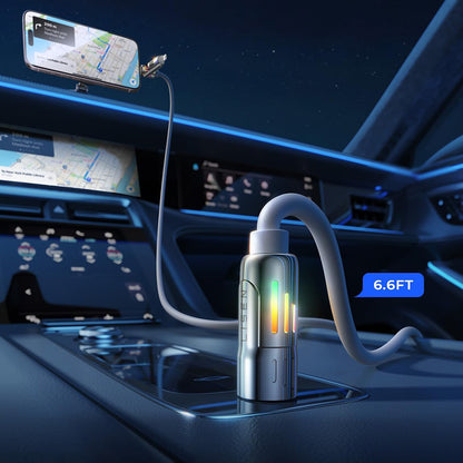 USB-A / USB-C - Lightning / USB-C Lisen 4in1 adat- és töltőkábel, 240W, 2m, szürke YL0124110002