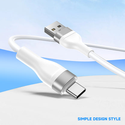USB-A - USB-C Lito LD02C adat- és töltőkábel, 18W, 1.2m, Fehér