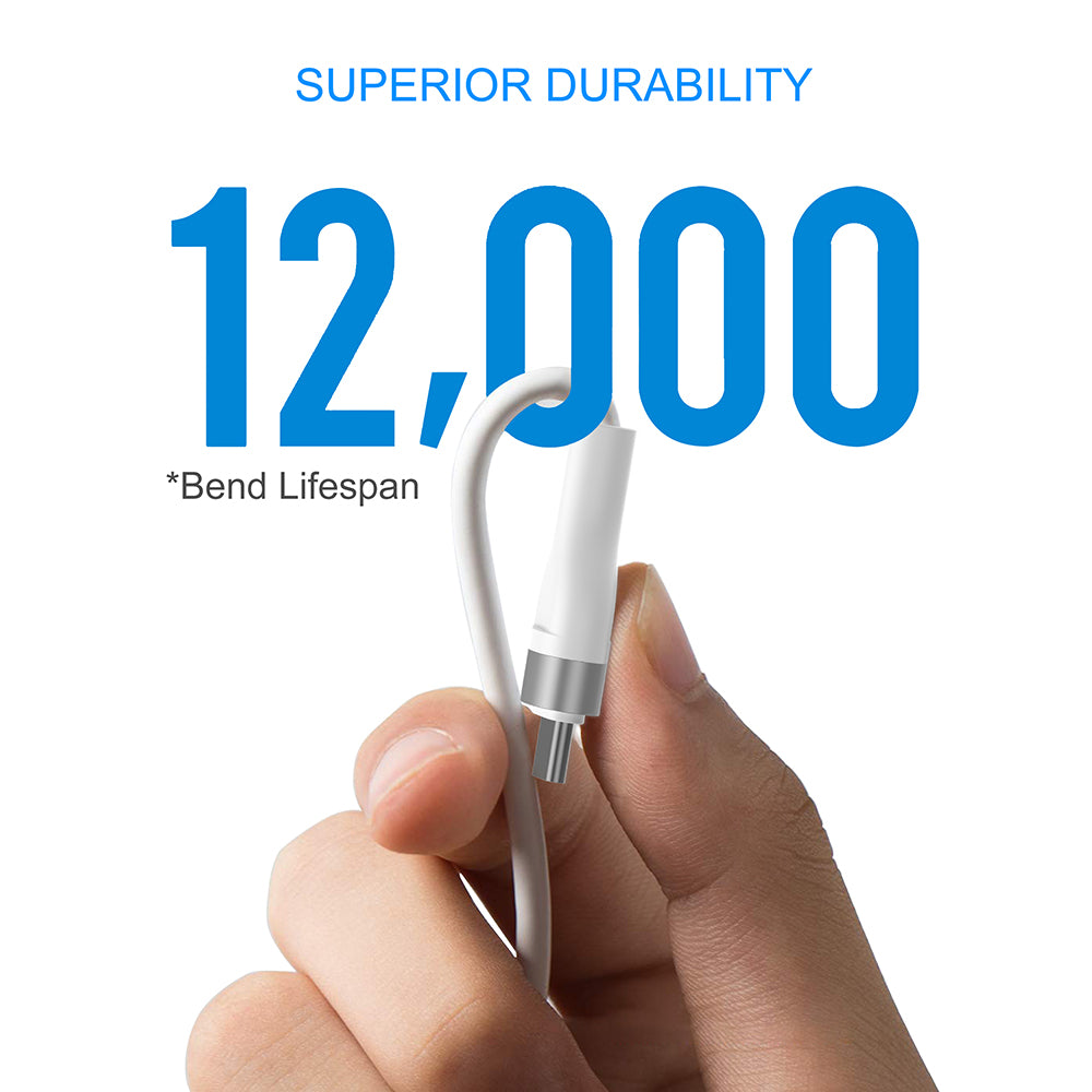 USB-A - USB-C Lito LD02C adat- és töltőkábel, 18W, 1.2m, Fehér