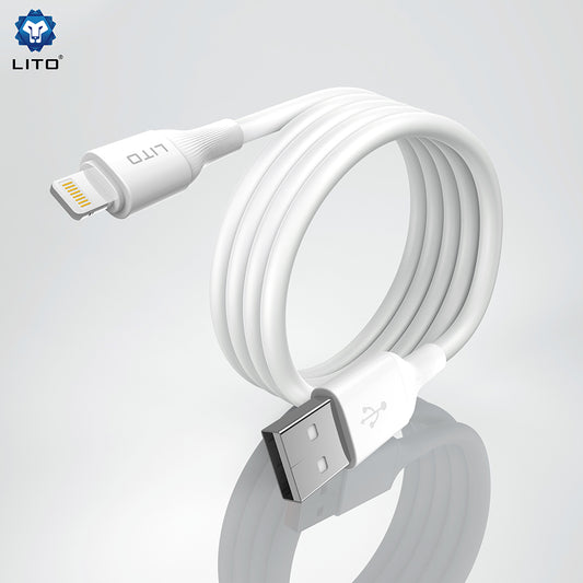 USB-A - USB-C Lito LD06T adat- és töltőkábel, 18W, 1m, Fekete