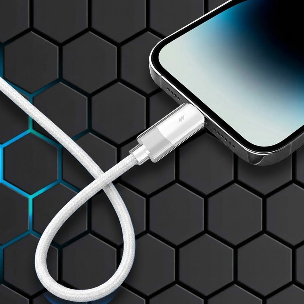 USB-A - USB-C Lito LD07 adat- és töltőkábel, 18W, 1m, Fehér