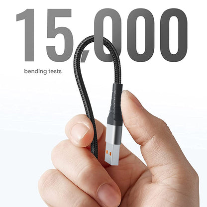 USB-A - USB-C Lito LD22T adat- és töltőkábel, 18W, 2m, Fekete