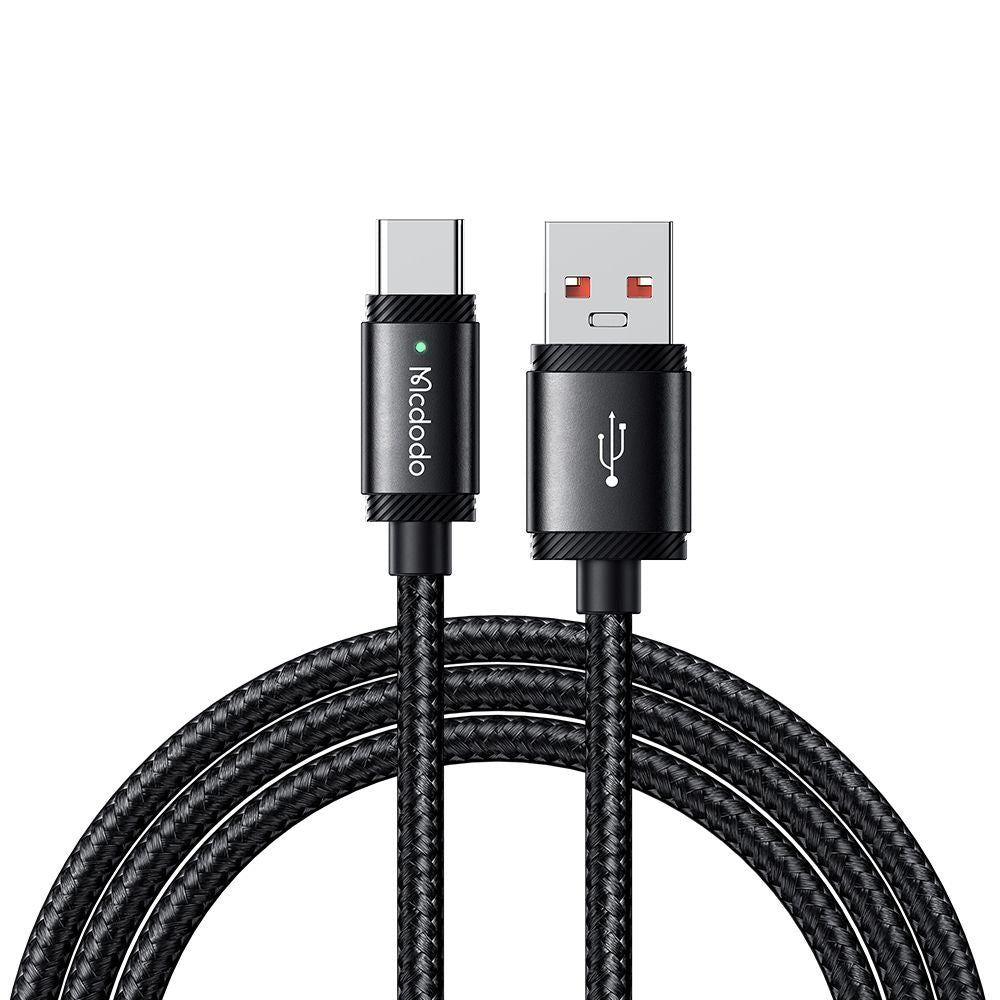 USB-A - USB-C McDodo CA-4730 adat- és töltőkábel, 120W, 1.5m, Fekete