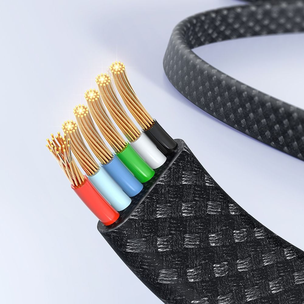 USB-A - USB-C McDodo CA-4980 Rythm Display adat- és töltőkábel, 100W, 1.2m, Fekete