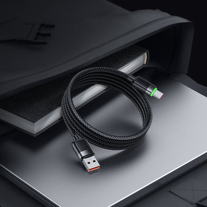 McDodo CA-5650 Self Winding USB-A to USB-C Data and Charging Cable, 66W, 1.2m, Black