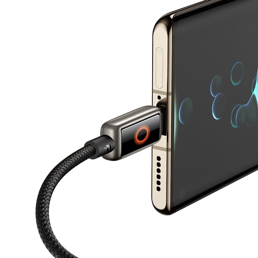 USB-A - USB-C McDodo CA-6650 Auto Power Off adat- és töltőkábel, 100W, 1.2m, Fekete