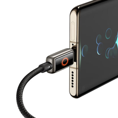 USB-A - USB-C McDodo CA-6650 Auto Power Off adat- és töltőkábel, 100W, 1.2m, Fekete