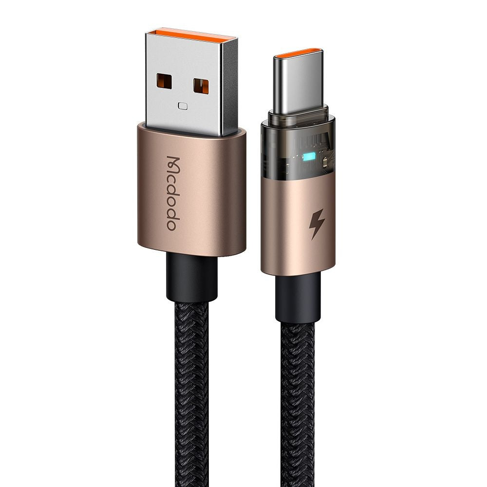 USB-A - USB-C McDodo CA-6891 adat- és töltőkábel, 66W, 1.2m, Arany