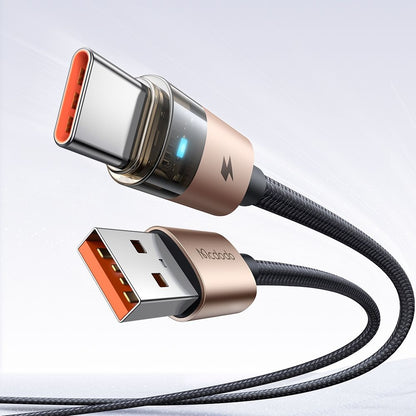 USB-A - USB-C McDodo CA-6891 adat- és töltőkábel, 66W, 1.2m, Arany