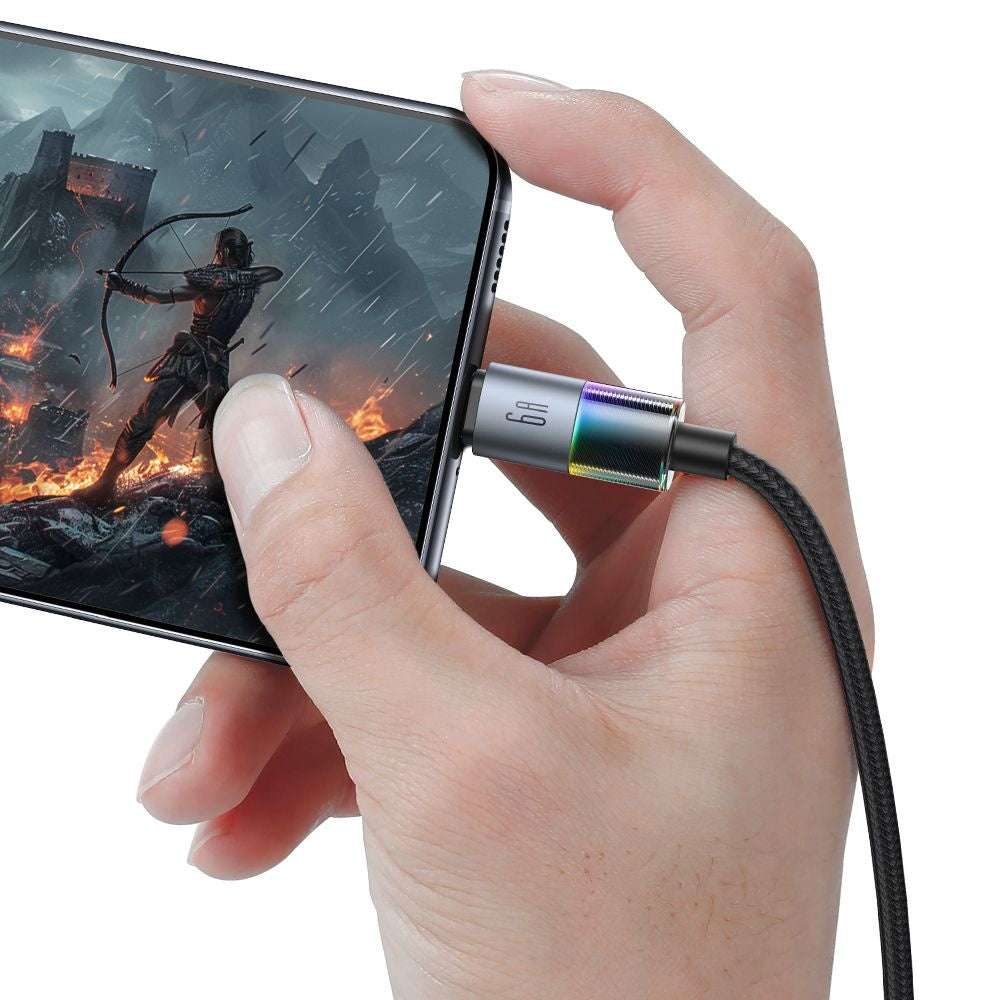 USB-A - USB-C McDodo CA-8180 Colorful adat- és töltőkábel, 66W, 1.2m, Fekete