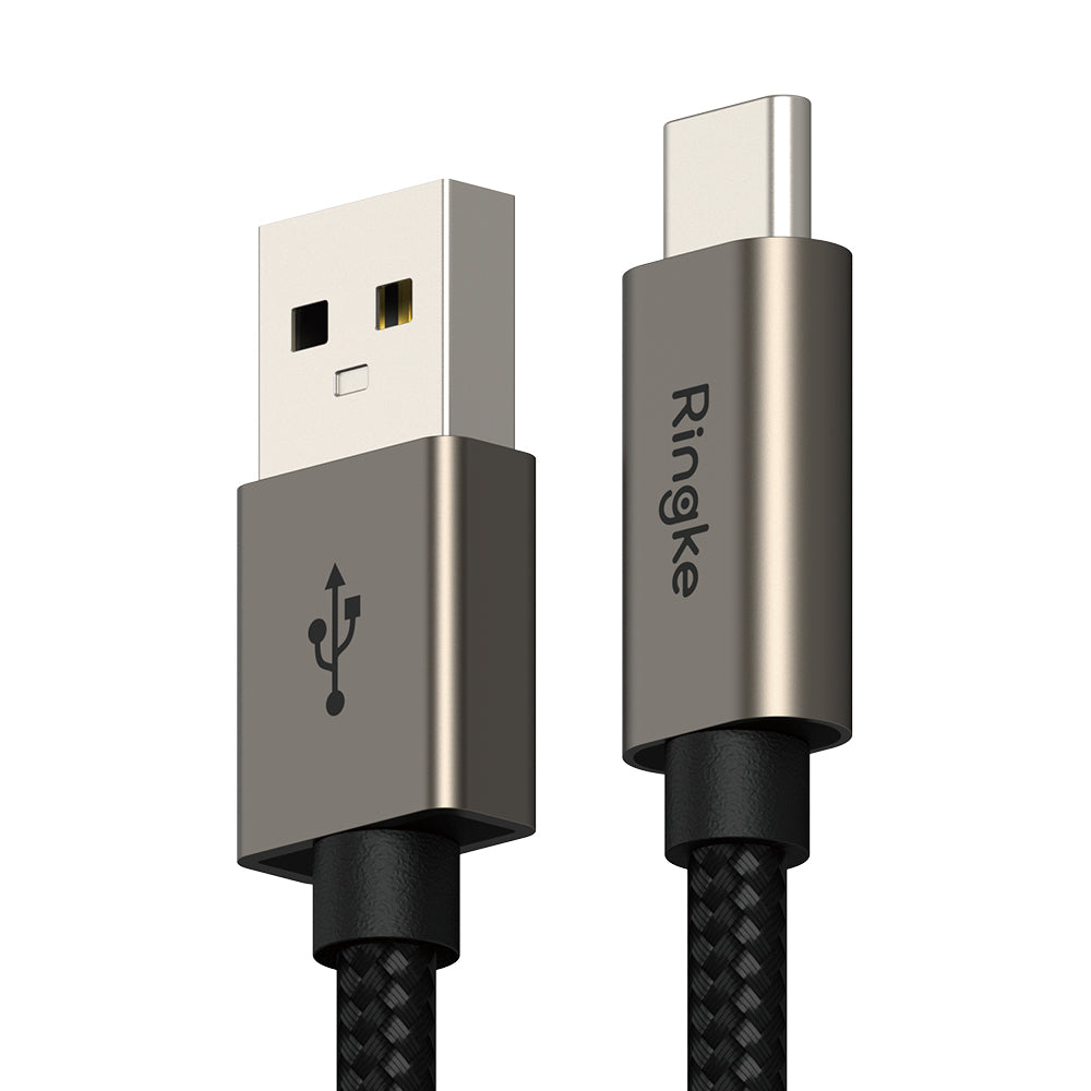USB-A - USB-C Ringke adat- és töltőkábel, 60W, 2m, Fekete