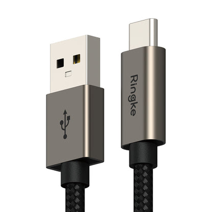 USB-A - USB-C Ringke adat- és töltőkábel, 60W, 2m, Fekete