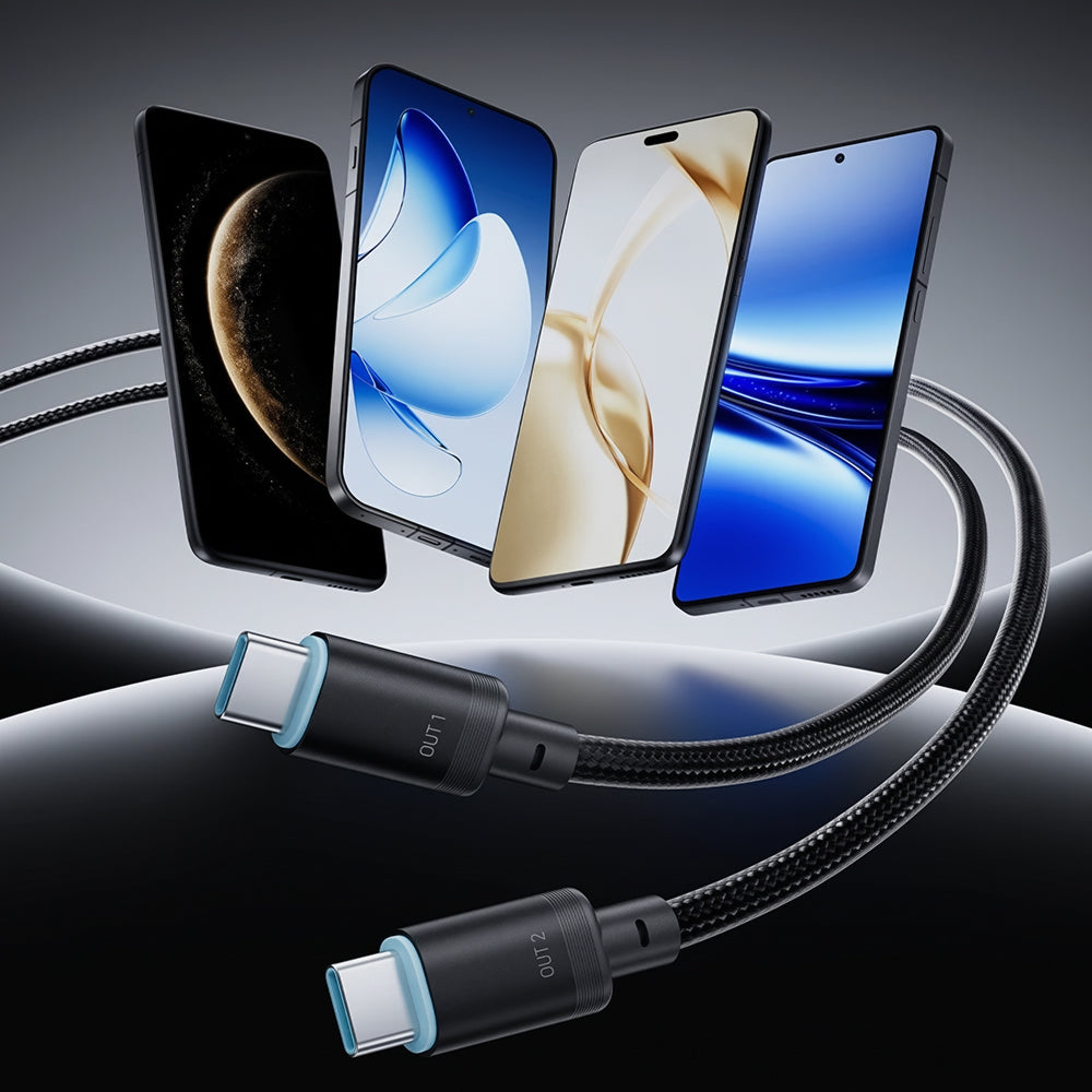 USB-C adat- és töltőkábel - 2 x USB-C Cuktech C2C615, 140W, 1,5 m, fekete CKC2C615GLBK
