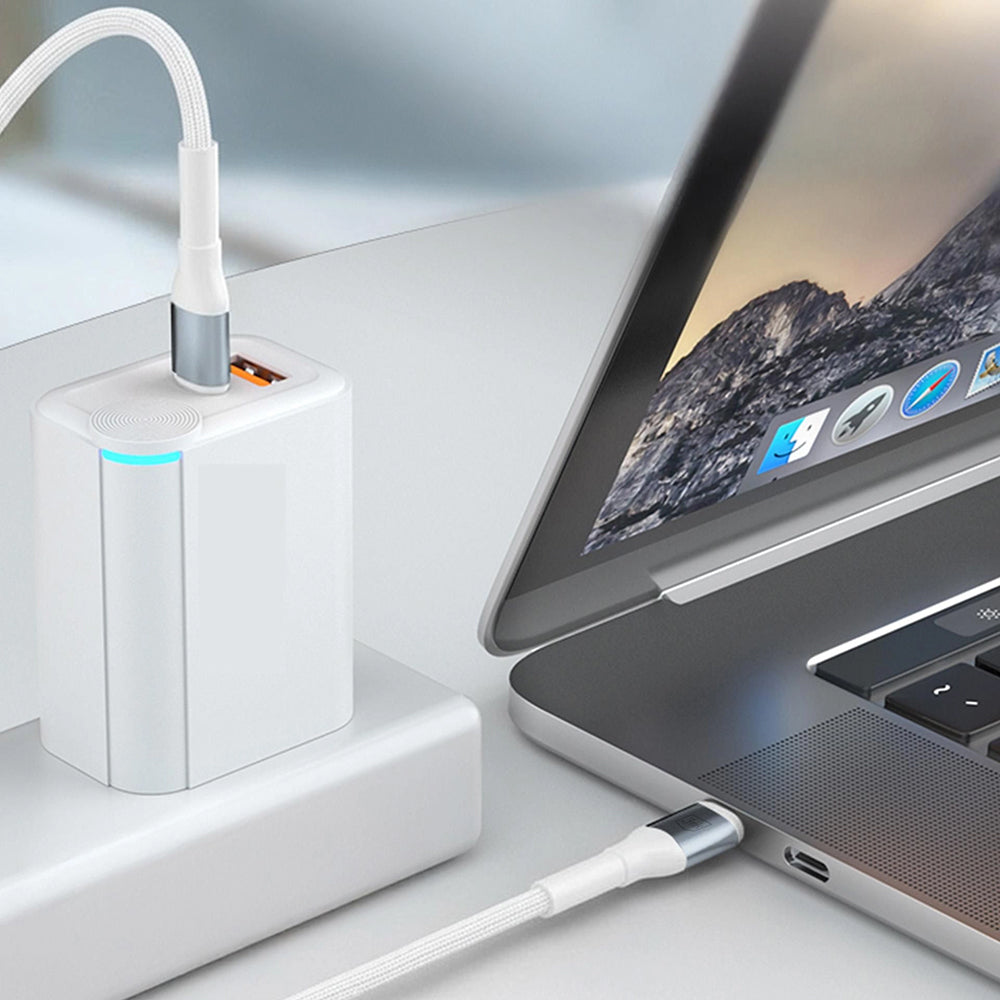 USB-C - Lightning 3MK Hyper N adat- és töltőkábel, 20W, 1m, fehér