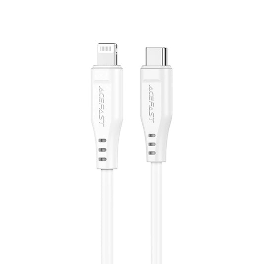 USB-C - Lightning Acefast C3-01 adat- és töltőkábel, 30W, 1.2m, Fehér