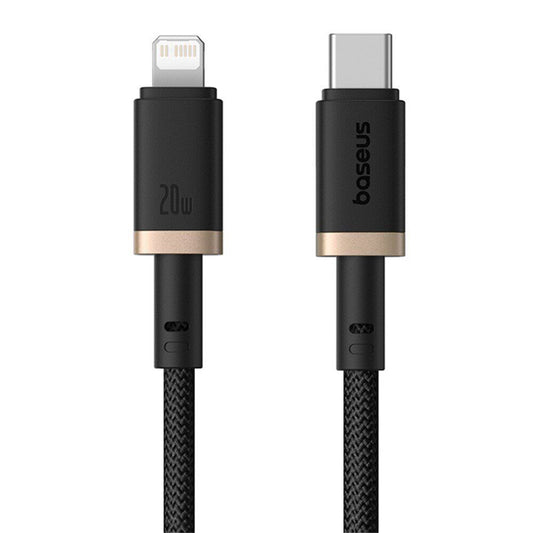 USB-C - Lightning Baseus Dura sorozatú adat- és töltőkábel, 20W, 1m, Arany Fekete P10377800U01-03