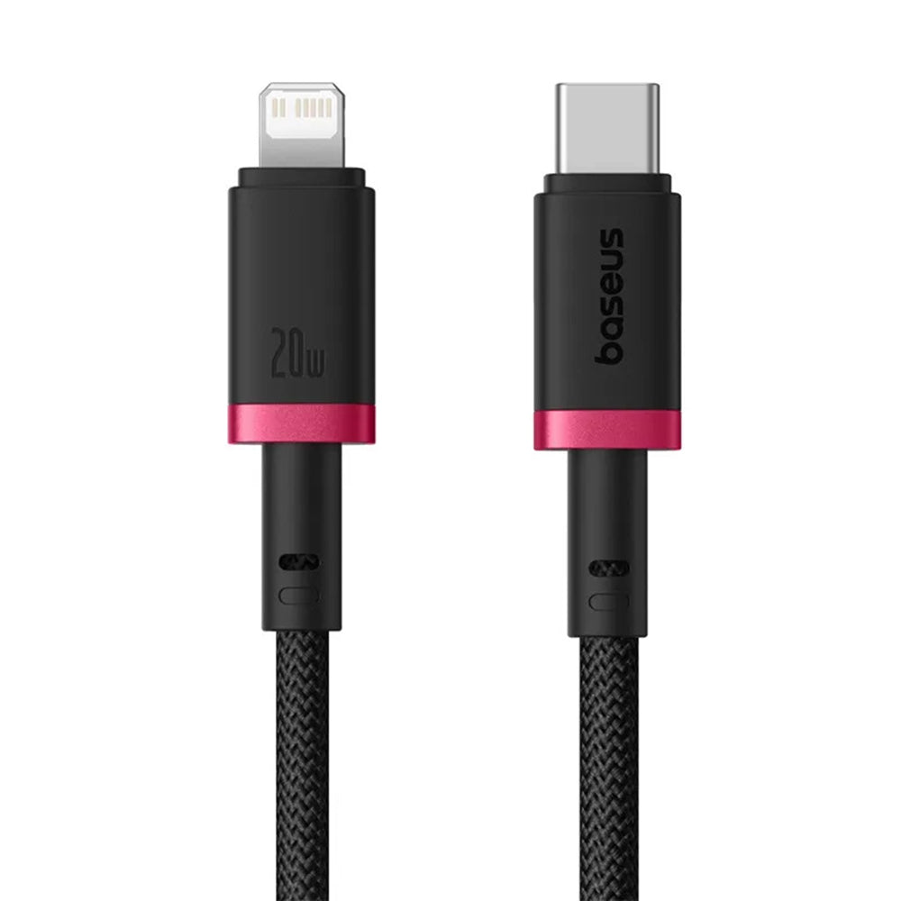 USB-C - Lightning Baseus Dura sorozatú adat- és töltőkábel, 20W, 1m, piros-fekete P10377800U01-01