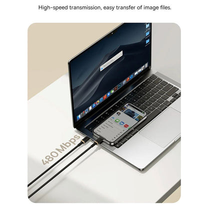 USB-C to Lightning Data and Charging Cable - Baseus Dura Series, 20W, 2m, Red Black E0420802