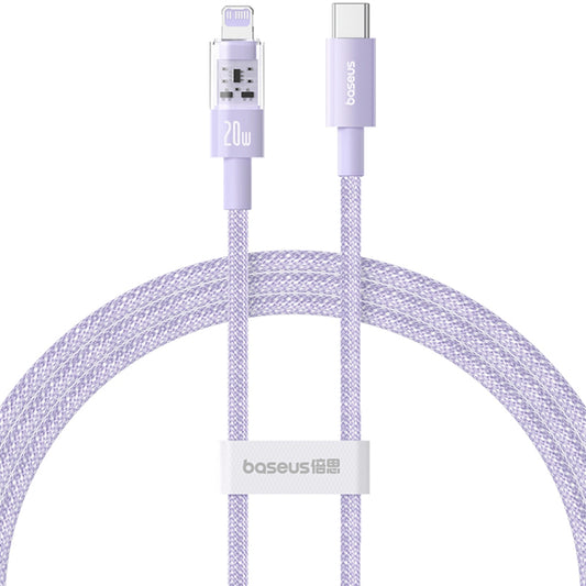 USB-C - Lightning Baseus Gem adat- és töltőkábel, 20W, 1m, Lila P10373001511-00