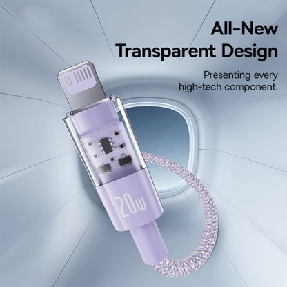 USB-C - Lightning Baseus Gem adat- és töltőkábel, 20W, 1m, Lila P10373001511-00