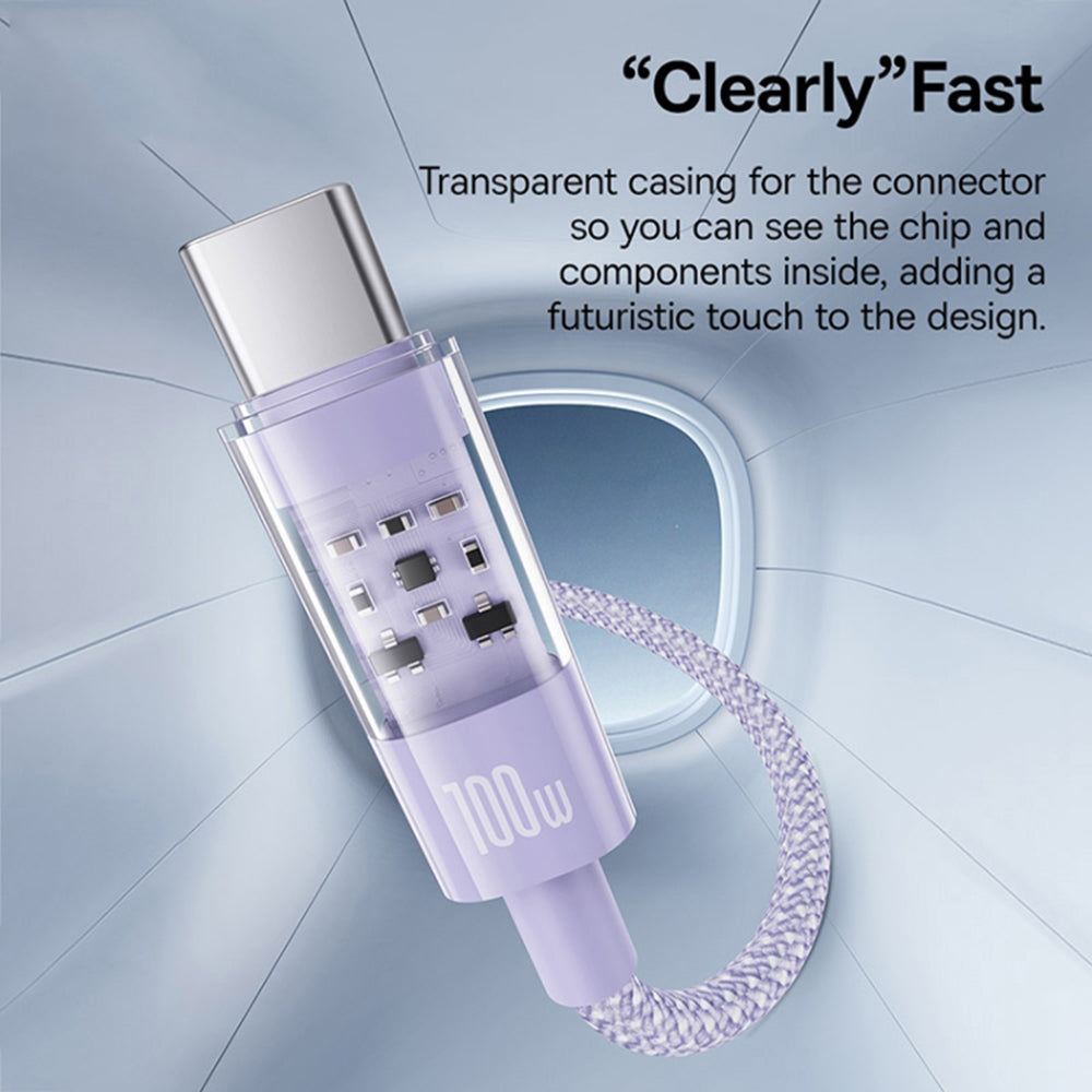 USB-C - Lightning Baseus Gem adat- és töltőkábel, 20W, 1m, Lila P10373001511-00