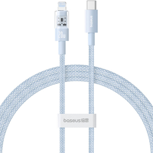 USB-C - Lightning Baseus Gem adat- és töltőkábel, 20W, 2m, kék P10373001311-01