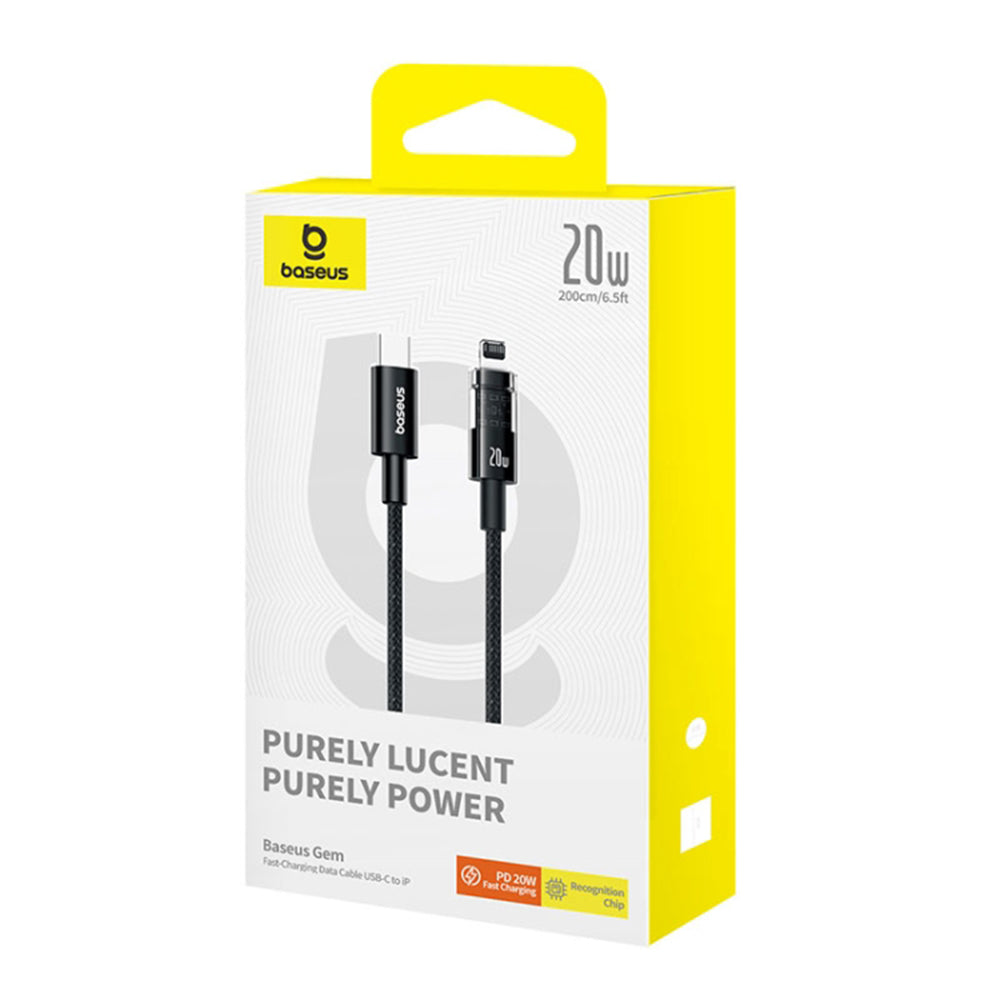 USB-C to Lightning Baseus Gem Data and Charging Cable, 20W, 2m, Purple P10373001511-01