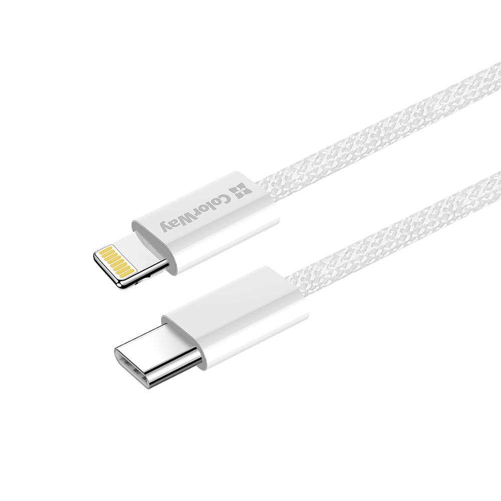 USB-C - Lightning adat- és töltőkábel ColorWay CW-CBPDCL061, 27W, 1m, szürke
