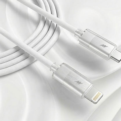 USB-C - Lightning Lito LD07 adat- és töltőkábel, 27W, 1m, Fehér