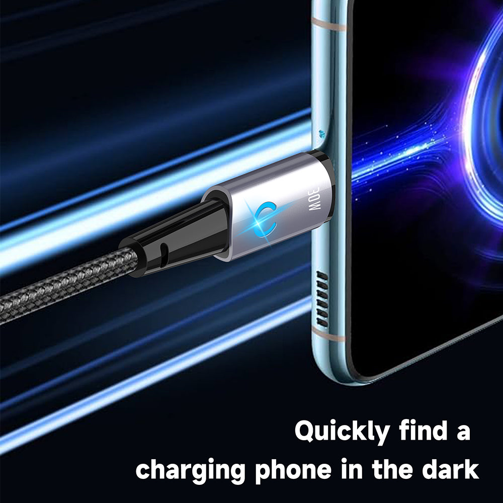 USB-C - Lightning Lito LD10CL adat- és töltőkábel, 30W, 1m, Fekete