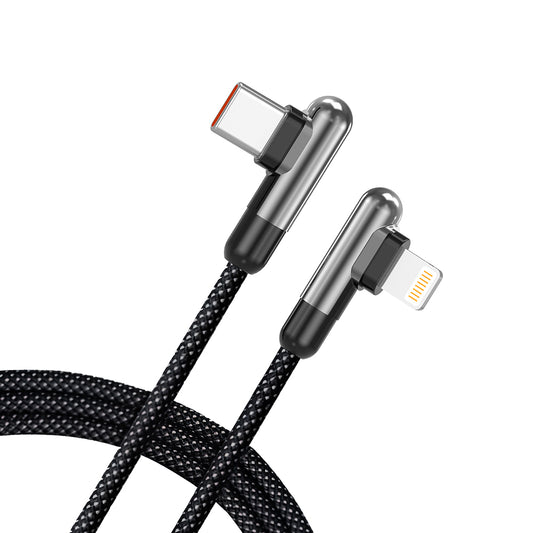 USB-C - Lightning adat- és töltőkábel Lito LD13CL, 30W, 1m, fekete