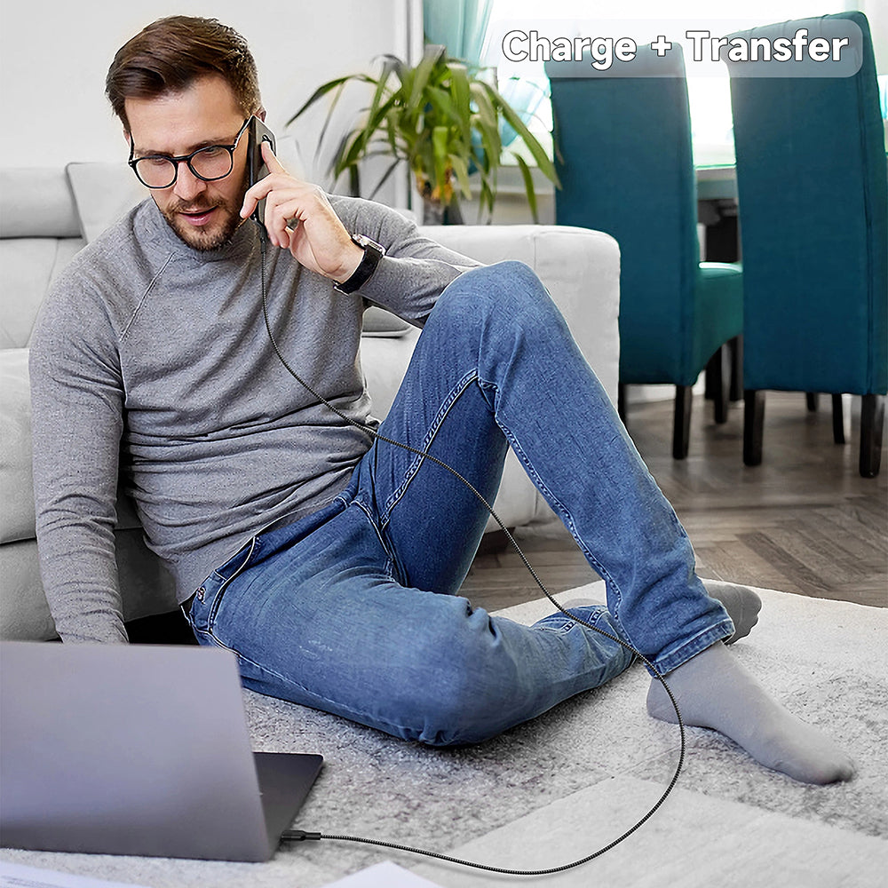 USB-C - Lightning Lito LD14CL adat- és töltőkábel, 30W, 1m, Fekete
