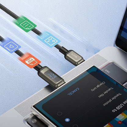 USB-C - Lightning Lito LD15 Display adat- és töltőkábel, 27W, 1m, Fekete