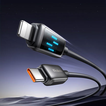 USB-C - Lightning McDodo CA-2630 Display adat- és töltőkábel, 36W, 1.2m, Fekete