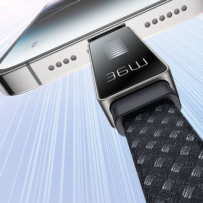 USB-C - Lightning McDodo CA-4960 Rythm Display adat- és töltőkábel, 36W, 1.2m, Fekete