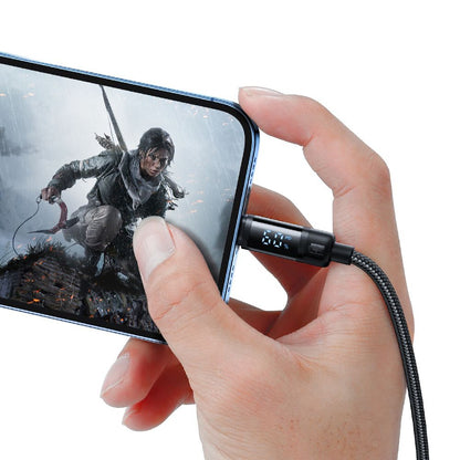 USB-C - Lightning McDodo CA-5210 Bat Display adat- és töltőkábel, 36W, 1.2m, Fekete