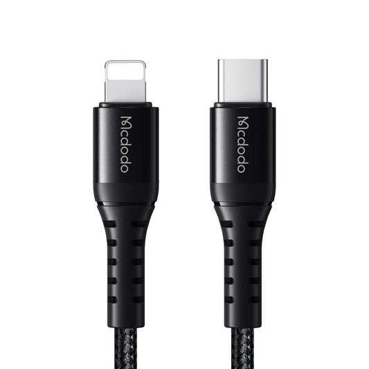 USB-C - Lightning McDodo CA-5631 adat- és töltőkábel, 36W, 1m, Fekete