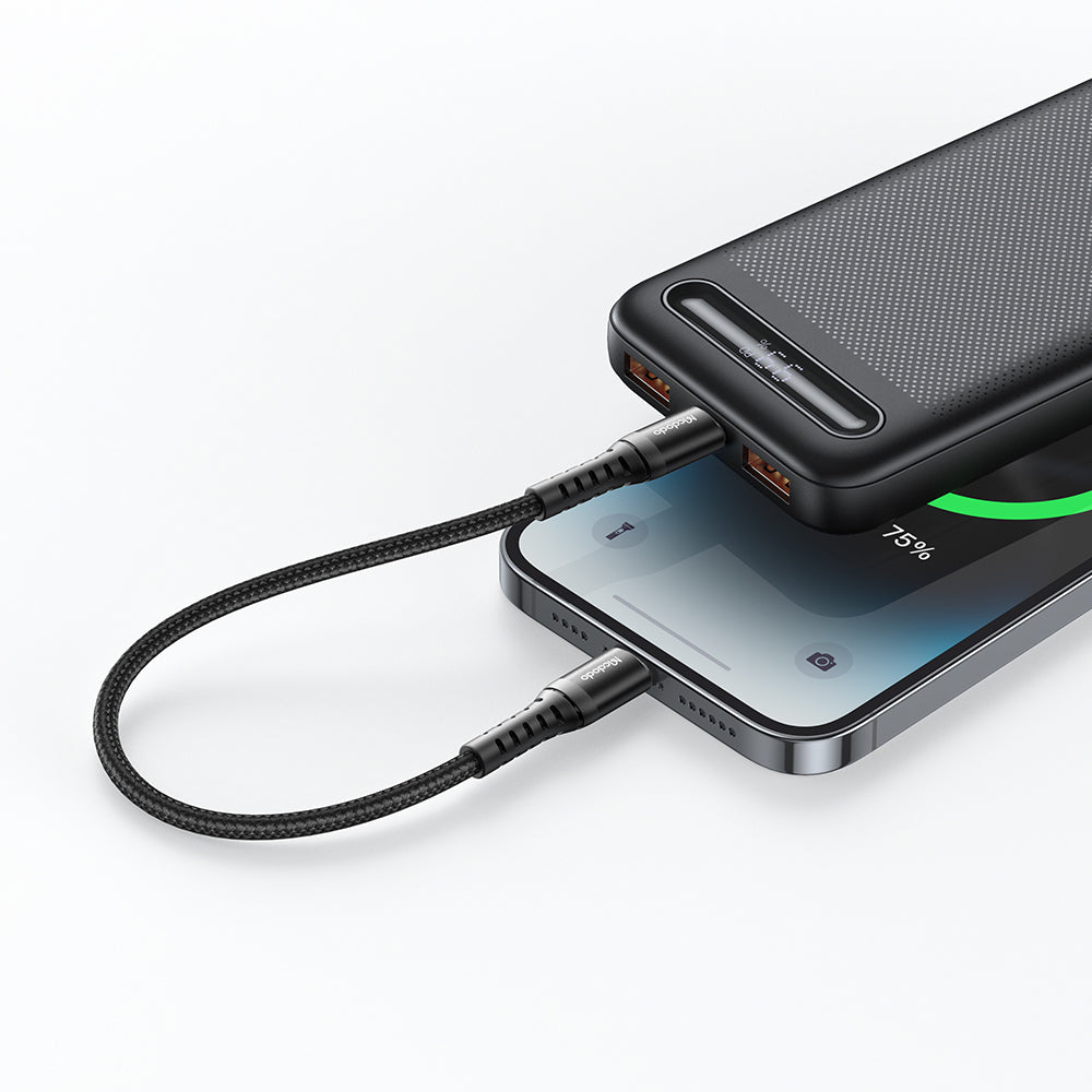 USB-C - Lightning McDodo CA-5631 adat- és töltőkábel, 36W, 1m, Fekete