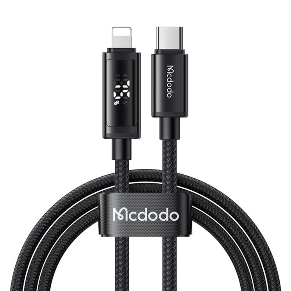 USB-C - Lightning McDodo CA-7990 Display adat- és töltőkábel, 36W, 1.2m, Fekete