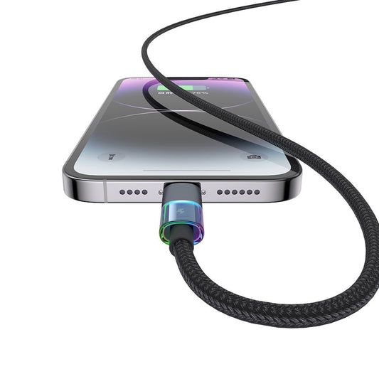 USB-C - Lightning McDodo CA-8190 Colorful adat- és töltőkábel, 36W, 1.2m, Fekete