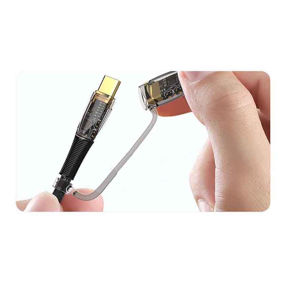 USB-C - Lightning / USB-C Lito LD12 adat- és töltőkábel, 60W, 1.2m, Fekete