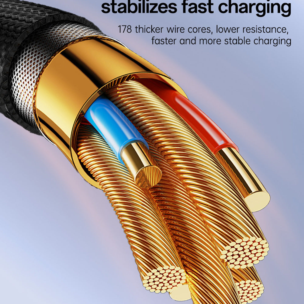 USB-C - Lightning adat- és töltőkábel Yesido CA199, 27W, 1,2m, fekete