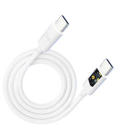 USB-C adat- és töltőkábel - USB-C 3MK Hyper, 100W, 2m, fehér