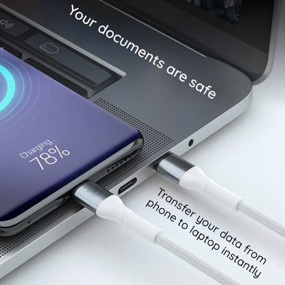 USB-C adat- és töltőkábel - USB-C 3MK Hyper N Thunderbolt 4, 240W, 1m, fekete
